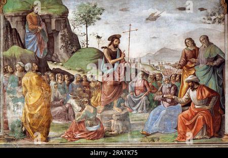 Predigten von St. John der Täufer 1490 von Domenico Ghirlandaio Stockfoto