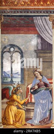 Die Verkündung 1490 von Domenico Ghirlandaio Stockfoto