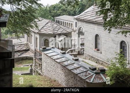 Der Monumentale Friedhof, das Heiligtum von Oropa, Biella, Piemont, Italien Stockfoto