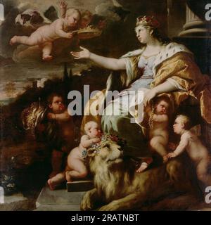 Allegorie der Großzügigkeit 1670 von Luca Giordano Stockfoto