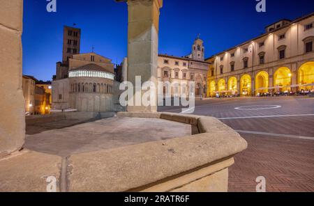 Piazza Grande, Arezzo, Toscana, Italien Stockfoto