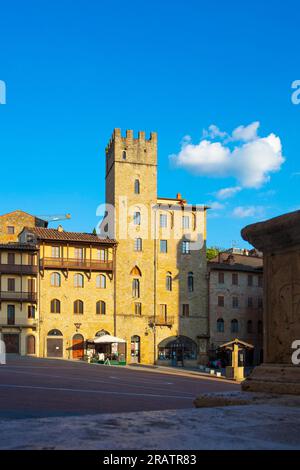 Piazza Grande, Arezzo, Toscana, Italien Stockfoto