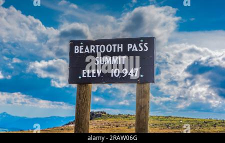 Beartooth Pass in den Beartooth Mountains am Beartooth Highway in Montana Stockfoto