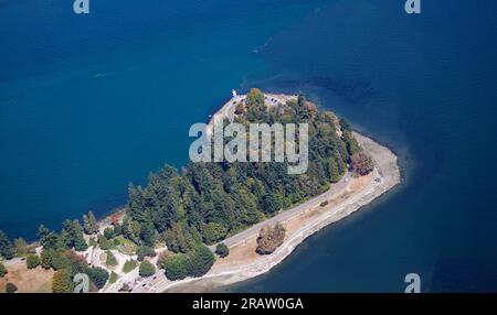 Luftaufnahme des Stanley Parks. In Vancouver, British Columbia, Kanada. Stockfoto