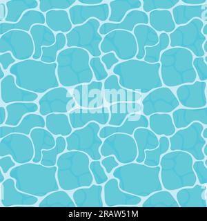 Wellenförmiger Swimmingpool, nahtloses Muster - Vektordarstellung Stock Vektor