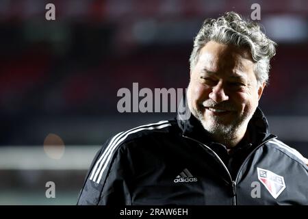 Sao Paulo, Brasilien. 05. Juli 2023. SP - SAO PAULO - 05/07/2023 - COPA DO BRASIL 2023, SAO PAULO X PALMEIRAS - Casares Präsident von Sao Paulo vor dem Spiel gegen Palmeiras im Morumbi Stadion für die Copa do Brasil Meisterschaft 2023. Foto: Marcello Zambrana/AGIF/Sipa USA Kredit: SIPA USA/Alamy Live News Stockfoto