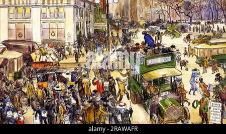 Christmas Shoppers 1912 von William James Glackens Stockfoto