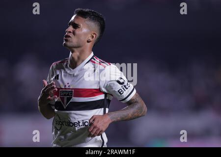 Sao Paulo, Brasilien. 05. Juli 2023. SP - SAO PAULO - 07/05/2023 - COPA DO BRASIL 2023, SAO PAULO X PALMEIRAS - Spieler aus Sao Paulo während eines Spiels gegen Palmeiras im Morumbi-Stadion für die Copa do Brasil-Meisterschaft 2023. Foto: Ettore Chiereguini/AGIF/Sipa USA Guthaben: SIPA USA/Alamy Live News Stockfoto