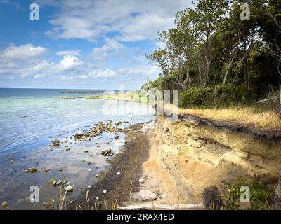 Die kleine Klippe in Timmendorf auf der Insel Poel Stockfoto