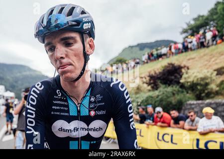 Laruns, Frankreich. 05. Juli 2023. Bild von Zac Williams/SWpix.com- 05/07/2023 - Radfahren - 2023 Tour de France - Stage 5 Pau nach Laruns (162,7km) - Romain Bardet, Team DSM Firmenich. Kredit: SWpix/Alamy Live News Stockfoto