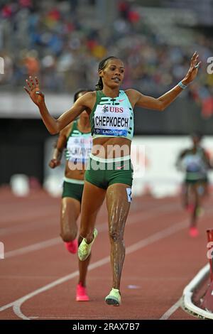 Beatrice Chepkoech (KEN) gewinnt den Damenteilkampf in 9:05,98, während Athletiissima, Freitag, 30. Juni 2023, in Lausanne. Schweiz. (Jiro Mochizuki/Bild des Sports) Stockfoto