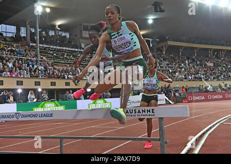 Beatrice Chepkoech (KEN) gewinnt den Damenteilkampf in 9:05,98, während Athletiissima, Freitag, 30. Juni 2023, in Lausanne. Schweiz. (Jiro Mochizuki/Bild des Sports) Stockfoto