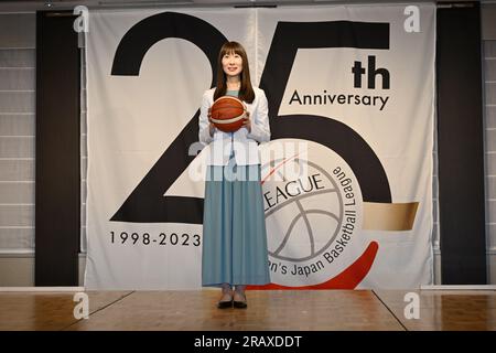 Tokio, Japan. Kredit: MATSUO. 6. Juli 2023. Yuka Harada Basketball : die japanische Basketballliga der Frauen nimmt an einer Pressekonferenz in Tokio Teil. Kredit: MATSUO .K/AFLO SPORT/Alamy Live News Stockfoto