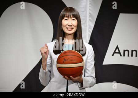 Tokio, Japan. Kredit: MATSUO. 6. Juli 2023. Yuka Harada Basketball : die japanische Basketballliga der Frauen nimmt an einer Pressekonferenz in Tokio Teil. Kredit: MATSUO .K/AFLO SPORT/Alamy Live News Stockfoto