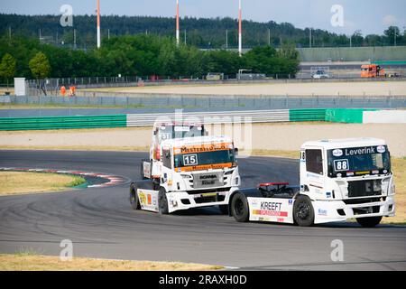 Dutch Truck Racing auf der Strecke des DEKRA Lausitzrings, Rennwochenende 2023 Lausitzring, Klettwitz am 17.06.2023 Stockfoto