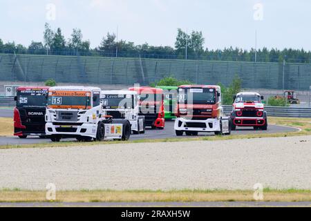 Dutch Truck Racing auf der Strecke des DEKRA Lausitzrings, Rennwochenende 2023 Lausitzring, Klettwitz am 17.06.2023 Stockfoto