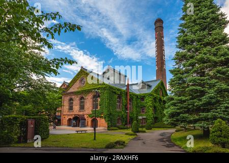 4. Juni 2023: Sapporo Beer Museum, das einzige Biermuseum in Japan. Es befindet sich in Sapporo, Hokkaido, Japan. Dieses Gebäude wurde ursprünglich als errichtet Stockfoto