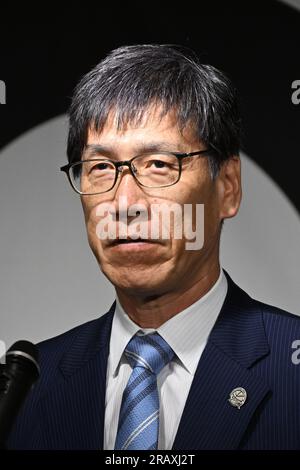 Tokio, Japan. Kredit: MATSUO. 6. Juli 2023. Shinji Watanabe Basketball : die japanische Basketballliga der Frauen nimmt an einer Pressekonferenz in Tokio Teil. Kredit: MATSUO .K/AFLO SPORT/Alamy Live News Stockfoto