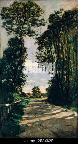 Claude Monet, Walk (Straße der Farm Saint-Siméon), Landschaftsmalerei in Öl auf Leinwand, 1864 Stockfoto