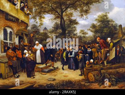 Jan Steen, Village Wedding, Ölgemälde vor 1679 Uhr Stockfoto