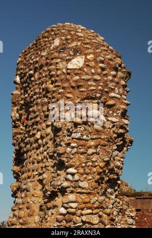 Überreste der Minsmere Kapellmauer, Suffolk. UK Stockfoto