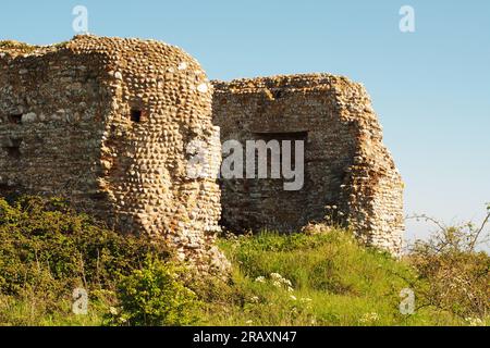 Überreste der Minsmere Kapellmauer, Suffolk. UK Stockfoto