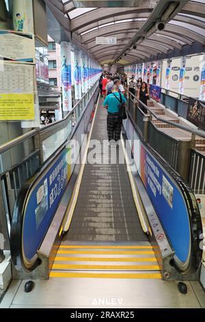 Central - Mid-Levels Escalator und Gehweg System, Hongkong, China Stockfoto