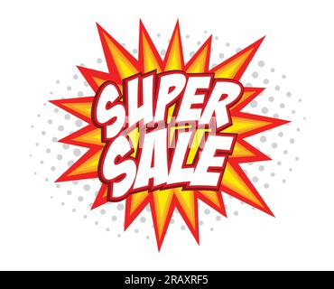 Super Sale Comic Splash Stock Vektor