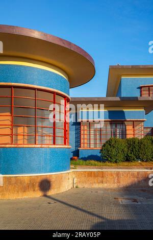 Postgebäude, Palazzo delle Poste, Sabaudia, Latina, Latium, Italien Stockfoto