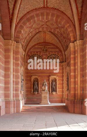 Vestibul der Kathedrale von Speyer mit Zenotaph für Rudolf von Habsburg, Speyer, Pfalz, Rheinland-Pfalz, Deutschland, Europa Stockfoto