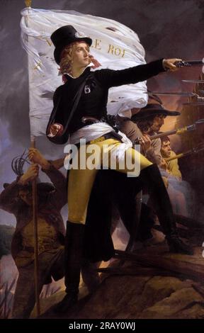 Henri de La Rochejaquelein, Führer der Revolte in der Vendee 1817 von Pierre-Narcisse Guerin Stockfoto