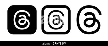 OXFORD, Vereinigtes Königreich - Juli 2023: Thread-Logo. Eine neue Social-Media-App von Meta, die mit Twitter konkurriert Stock Vektor