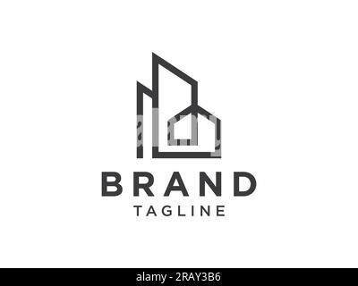 Abstraktes ursprüngliches Buchstabe-B-Logo. Schwarze geometrische Form, isoliert auf weißem Hintergrund. Verwendbar für Unternehmens- und Branding-Logos. Design-Te Mit Flat-Vector-Logo Stock Vektor
