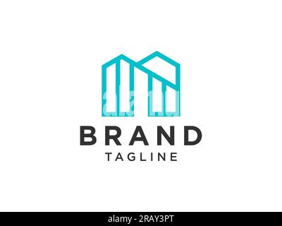 Abstraktes Logo mit dem ersten Buchstaben M. Grüner Geometrischer Origami-Stil. Verwendbar für Finanz-, Geschäfts- und Technologie-Logos. Designvorlage Für Flat-Vector-Logos Stock Vektor