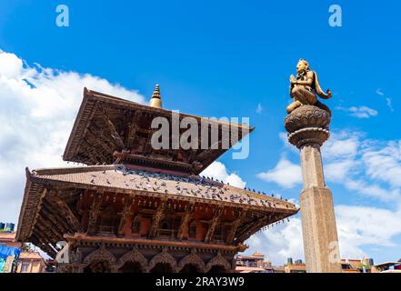 Patan, Nepal - 24. Januar 2020: Tempel des Durban-Platzes in Patan bei Kathmandu in Nepal Stockfoto