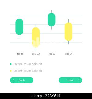 Vorlage für das UI-Element des Candlestick-Diagramms Stock Vektor