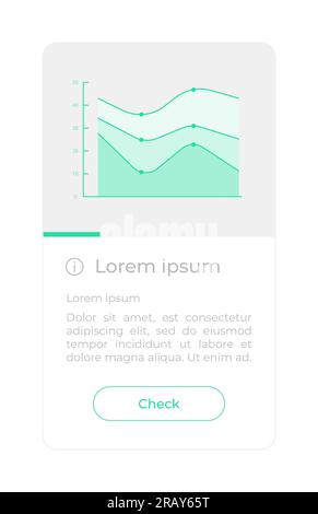 Vorlage für UI-Elemente für Diagramme "Gebiete" Stock Vektor