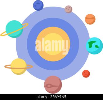 Planets in Solarsystembroschüre Elementdesign Stock Vektor