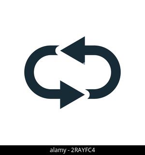 Arrow Chain Icon Design Template-Elemente Stock Vektor