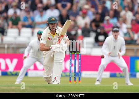 Australiens Mithcell Marsh im Batting am ersten Tag des dritten Ashes-Testspiels in Headingley, Leeds. Foto: Donnerstag, 6. Juli 2023. Stockfoto