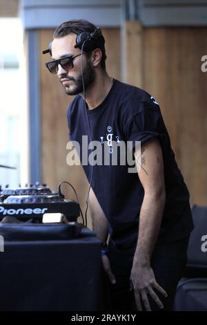 DJ-Set von Brodinski in Tohu Bohu, Radio France Festival, Antigone, Montpellier, Occitanie, Frankreich Stockfoto