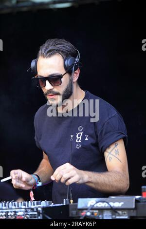 DJ-Set von Brodinski in Tohu Bohu, Radio France Festival, Antigone, Montpellier, Occitanie, Frankreich Stockfoto