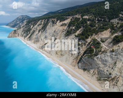 Egremni Beach auf der Insel Lefkada in Griechenland Stockfoto