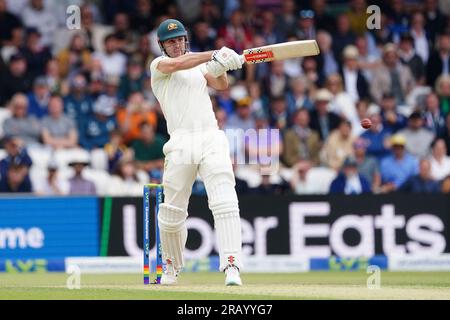 Australiens Mithcell Marsh im Batting am ersten Tag des dritten Ashes-Testspiels in Headingley, Leeds. Foto: Donnerstag, 6. Juli 2023. Stockfoto