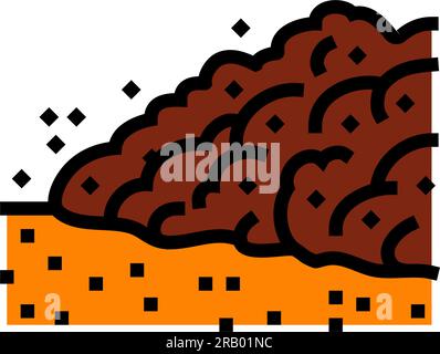 mars Staubsturm mars Planet Farbsymbol Vektordarstellung Stock Vektor