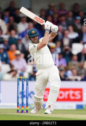 Australiens Mitchell Marsh im Batting am ersten Tag des dritten Ashes-Testspiels in Headingley, Leeds. Foto: Donnerstag, 6. Juli 2023. Stockfoto