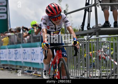 Alassio, Italien. 06. Juli 2023. Alassio, Alassio, Italien, 06. Juli 2023, REALINI Gaia Lidl - 3 klassifiziert während Giro d'Italia Women - Stufe 7 - Albenga-Alassio - Giro d'Italia Credit: Live Media Publishing Group/Alamy Live News Stockfoto