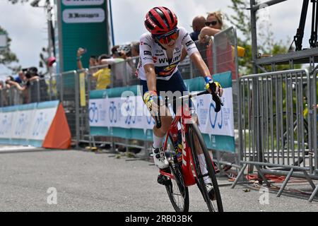 Alassio, Italien. 06. Juli 2023. Alassio, Alassio, Italien, 06. Juli 2023, REALINI Gaia Lidl - 3 klassifiziert während Giro d'Italia Women - Stufe 7 - Albenga-Alassio - Giro d'Italia Credit: Live Media Publishing Group/Alamy Live News Stockfoto