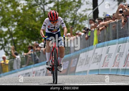 Alassio, Italien. 06. Juli 2023. Alassio, Alassio, Italien, 06. Juli 2023, REALINI Gaia Lidl - 3 klassifiziert während Giro d'Italia Women - Stufe 7 - Albenga-Alassio - Giro d'Italia Credit: Live Media Publishing Group/Alamy Live News Stockfoto