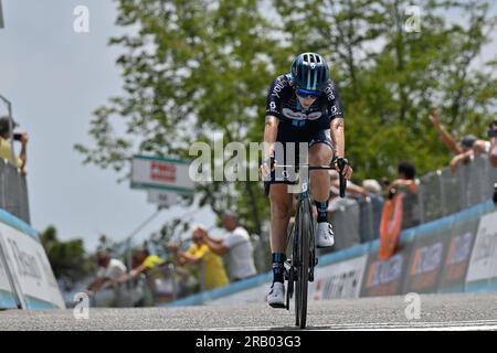 Alassio, Italien. 06. Juli 2023. Juliette Labous - Team DSMâ&#x80;&#X93;Firmenich - 2^ klassifiziert während Giro d'Italia Women - Stage 7 - Albenga-Alassio, Giro d'Italia in Alassio, Italien, Juli 07 2023 Kredit: Unabhängige Fotoagentur/Alamy Live News Stockfoto